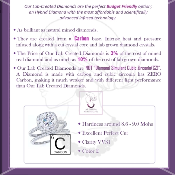 1ct Lab Diamond Infinity Band - Picture 4 of 11